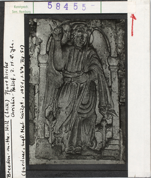 Vorschaubild Breedon-on-the-Hill (Leicestershire), Pfarrkirche, Christusrelief, 2. Hälfte 8. Jhd. Diasammlung